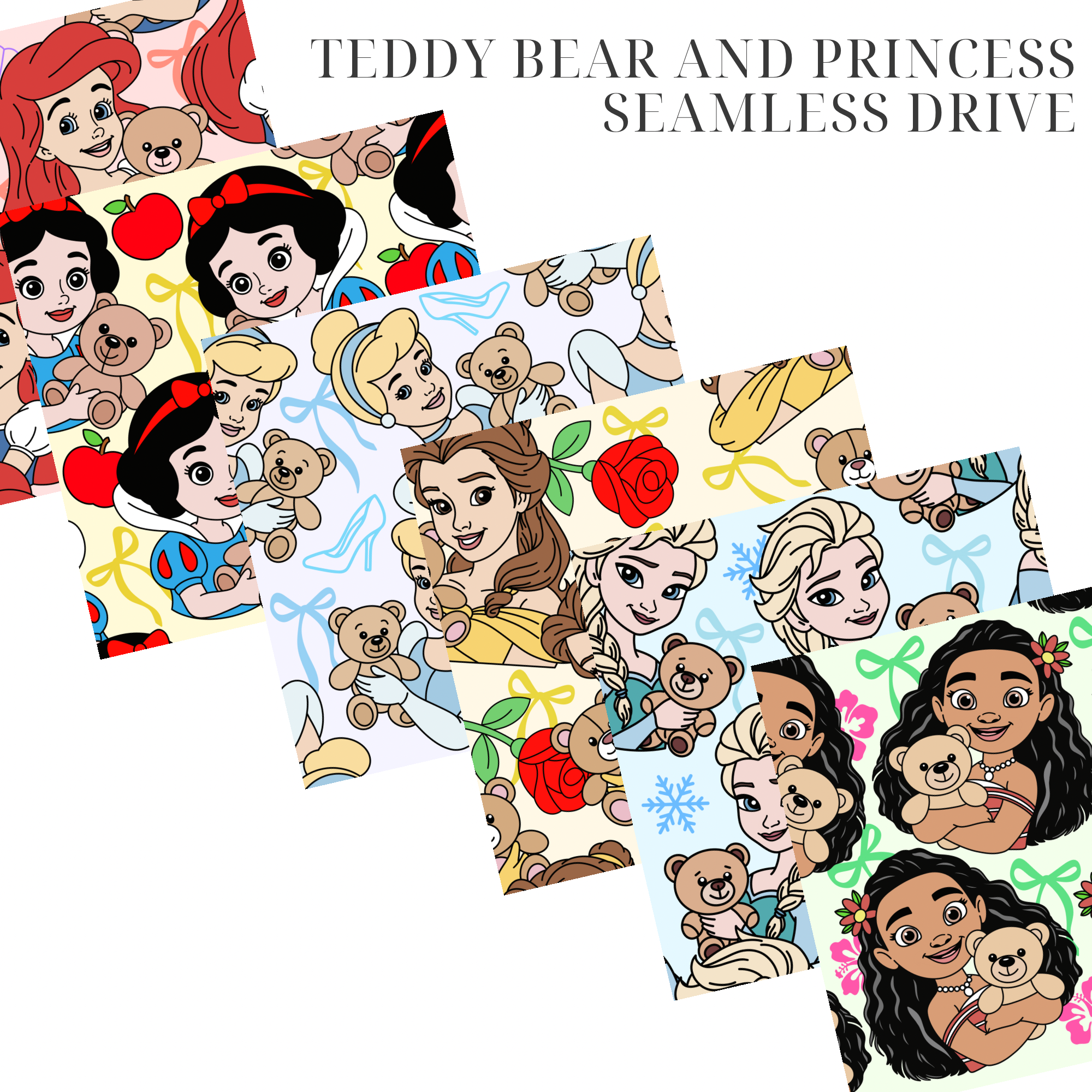 Teddy Bear And Princess Seamless Pattern Drive (Currently 6 Files And Counting)