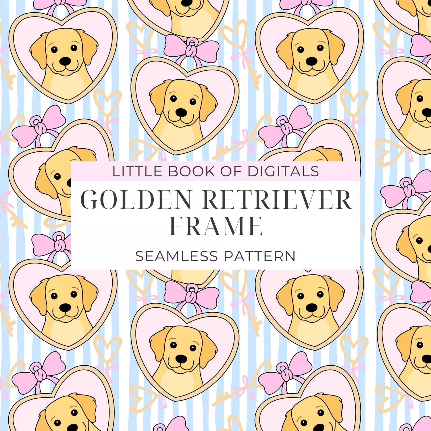 Golden Retriever Seamless Pattern
