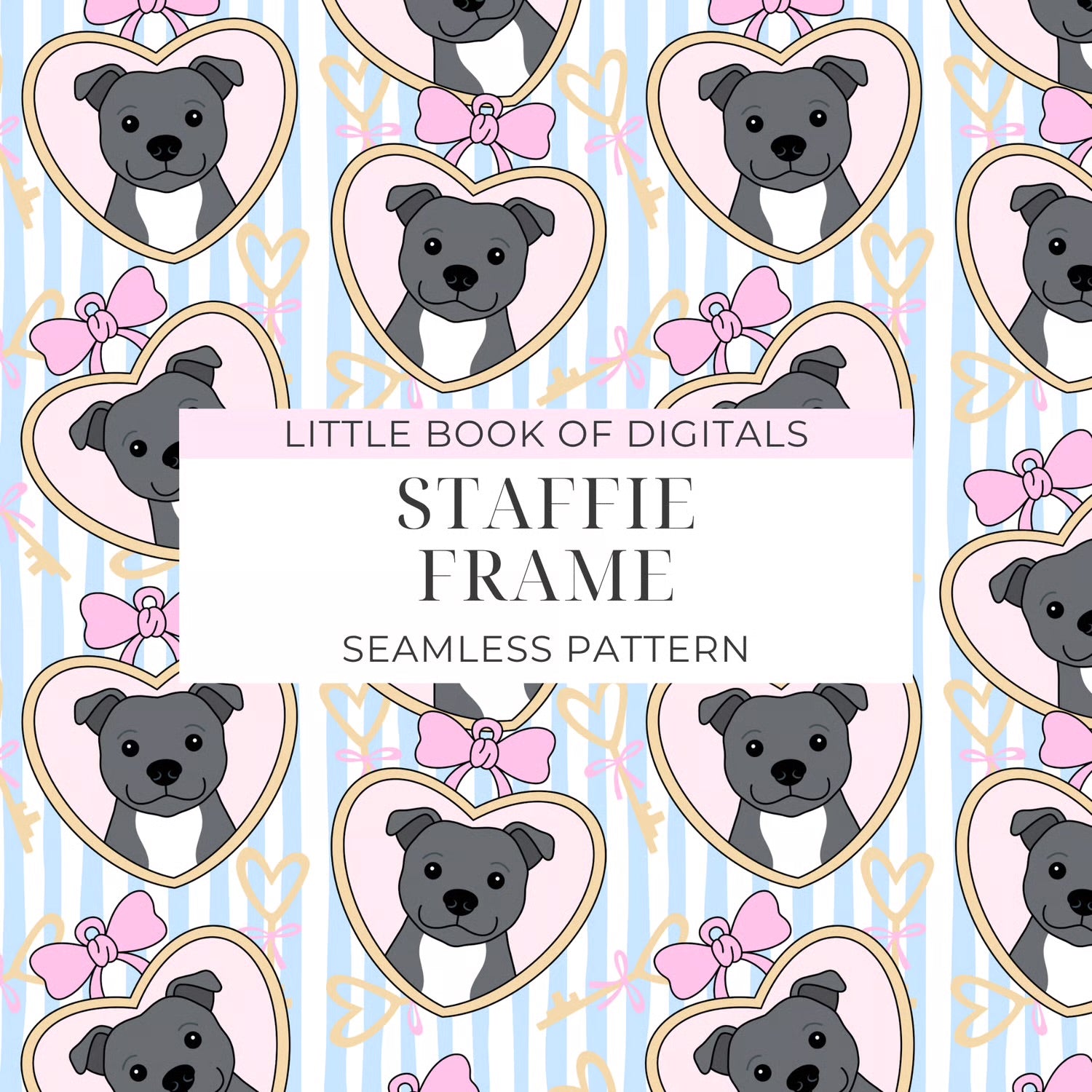 Staffie Seamless Pattern