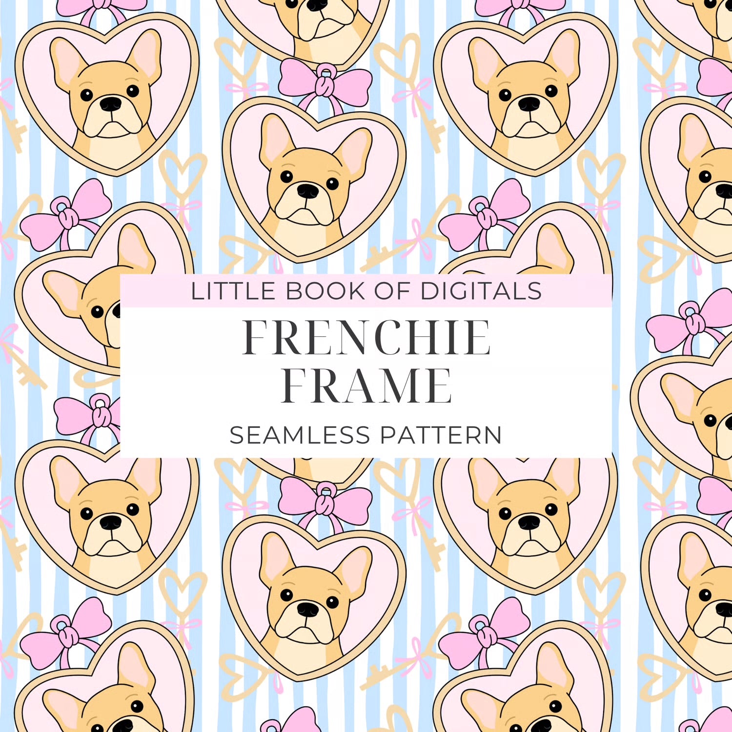 Frenchie Seamless Pattern