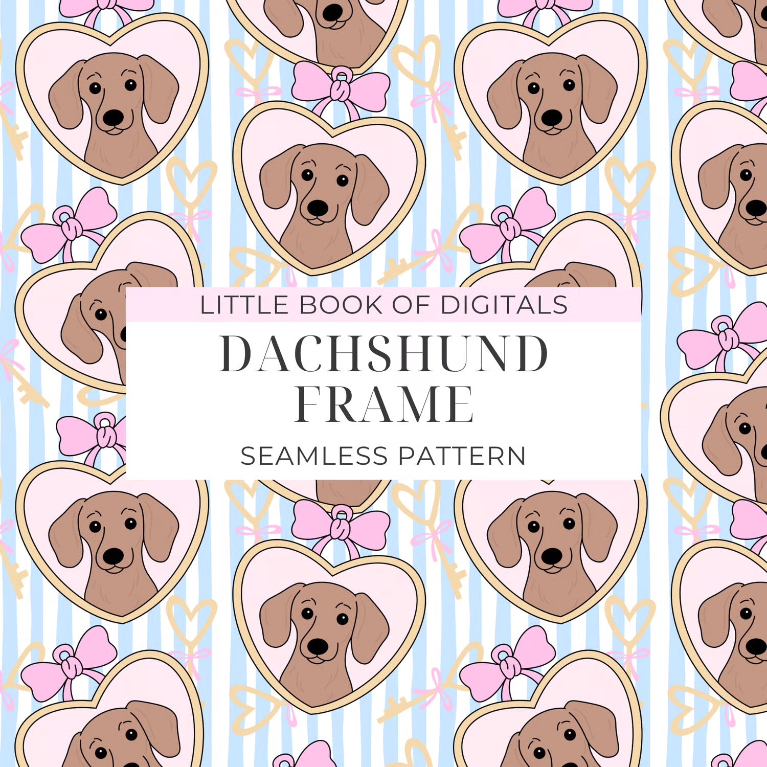 Dachshund Seamless Pattern