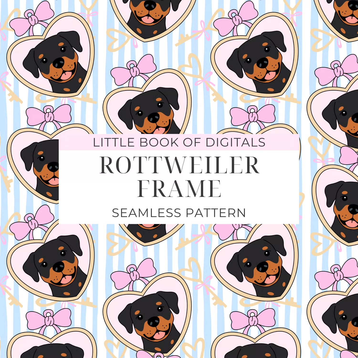 Rottweiler Seamless Pattern