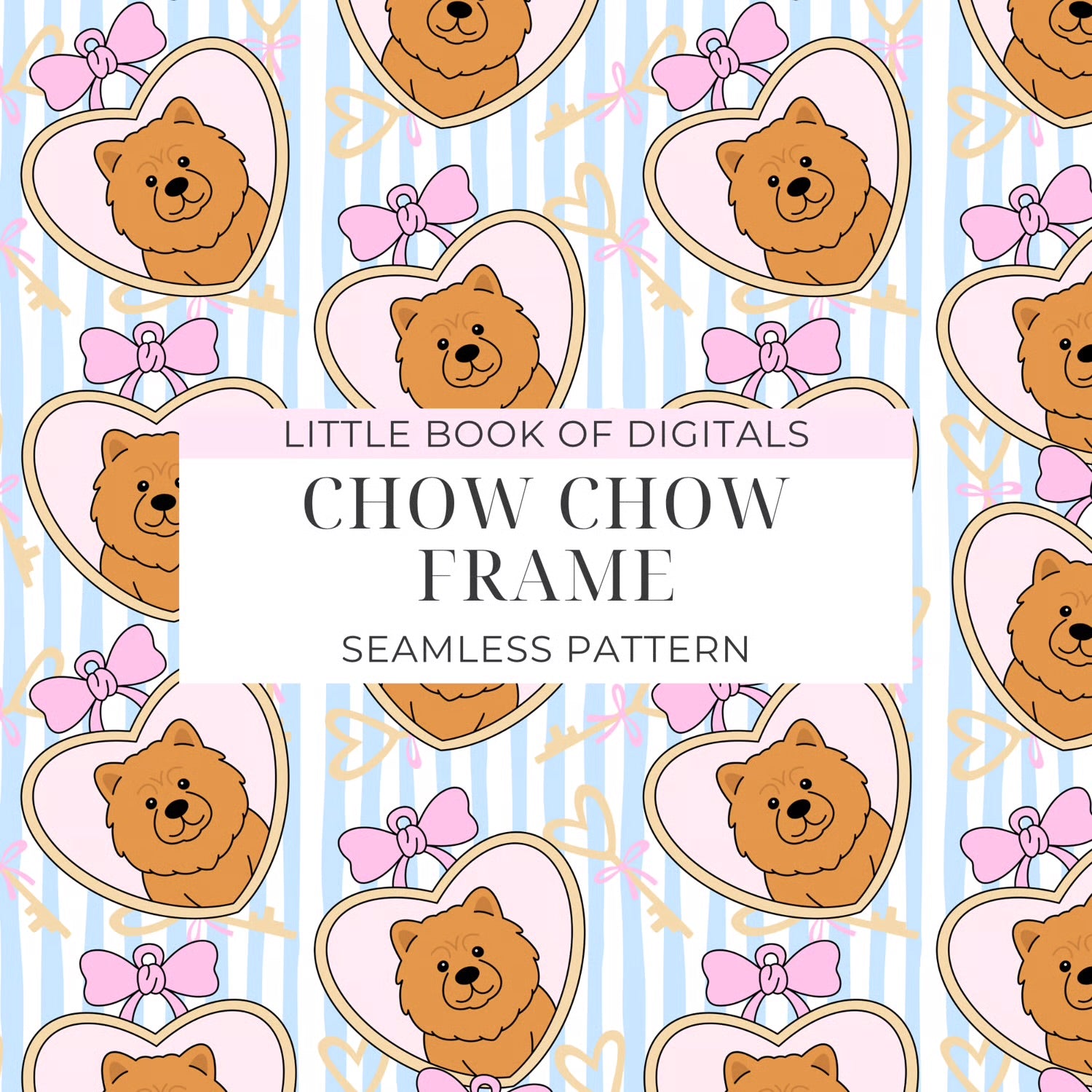 Chow Chow Seamless Pattern