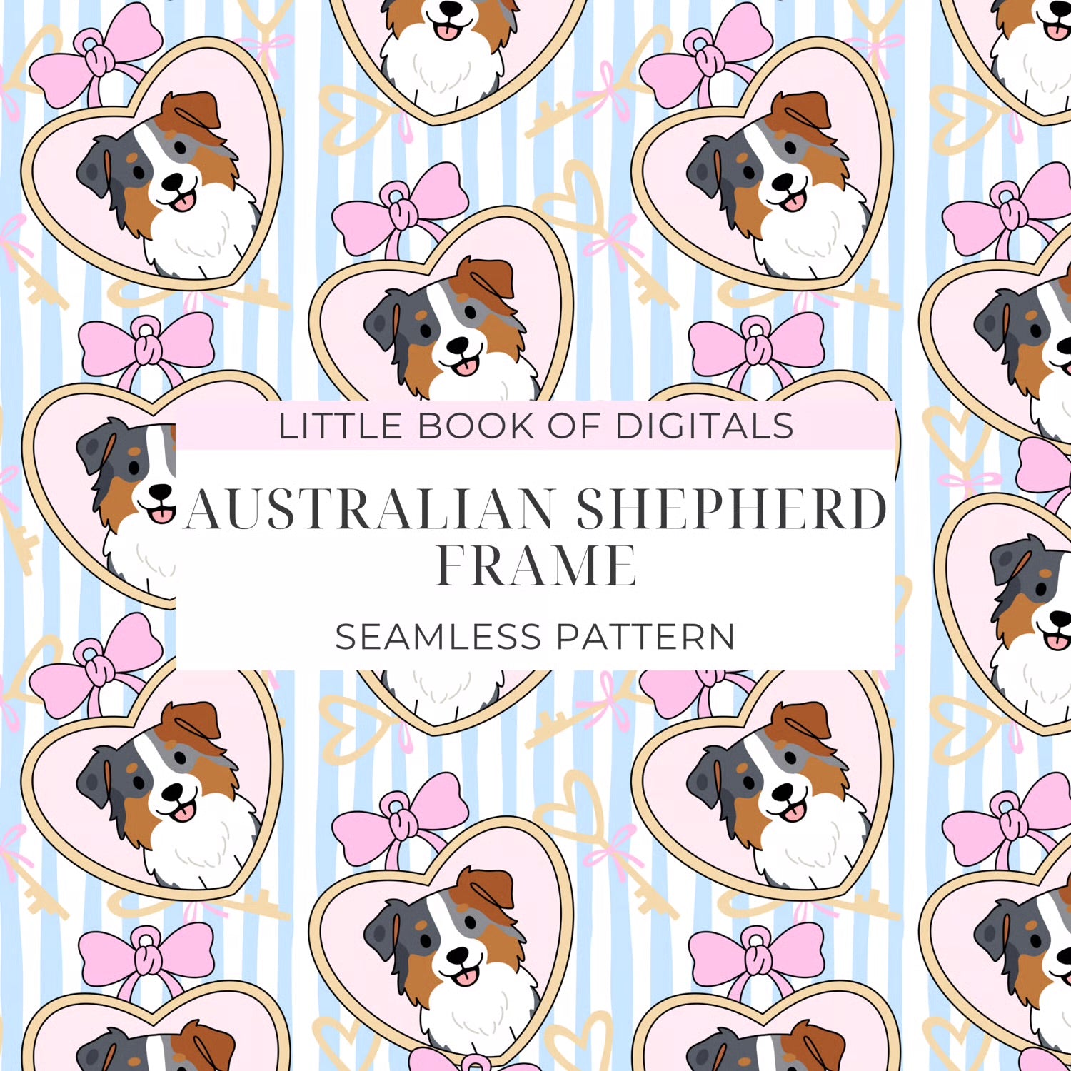 Australian Shepherd Seamless Pattern