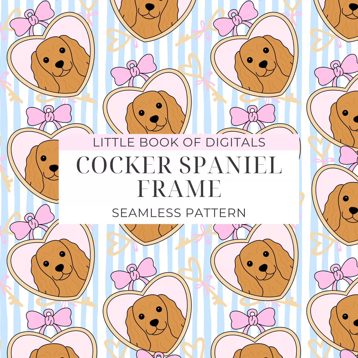 Cocker Spaniel Seamless Pattern
