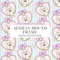 Afghan Hound Seamless Pattern