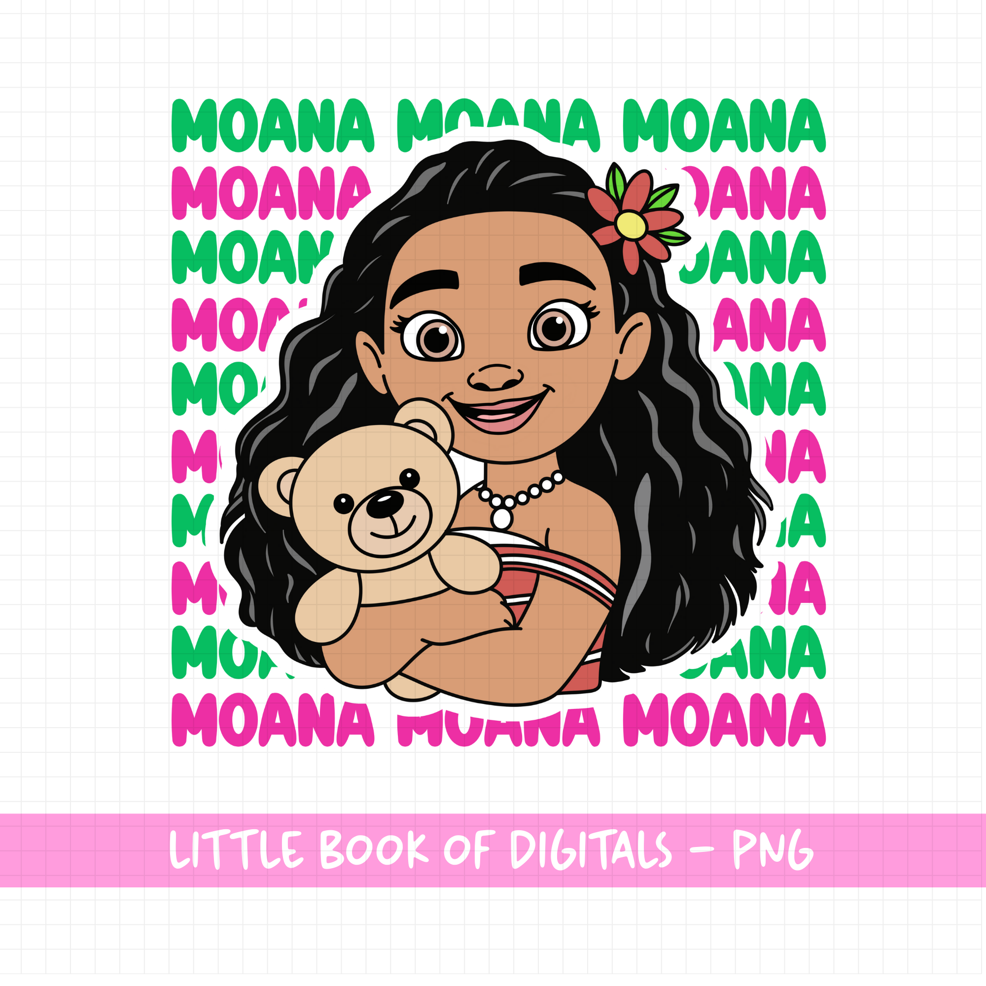 Moana And Teddy Bear Png