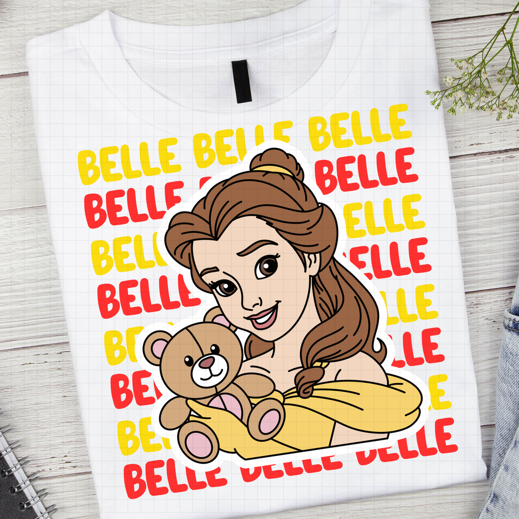 Belle And Teddy Bear Png