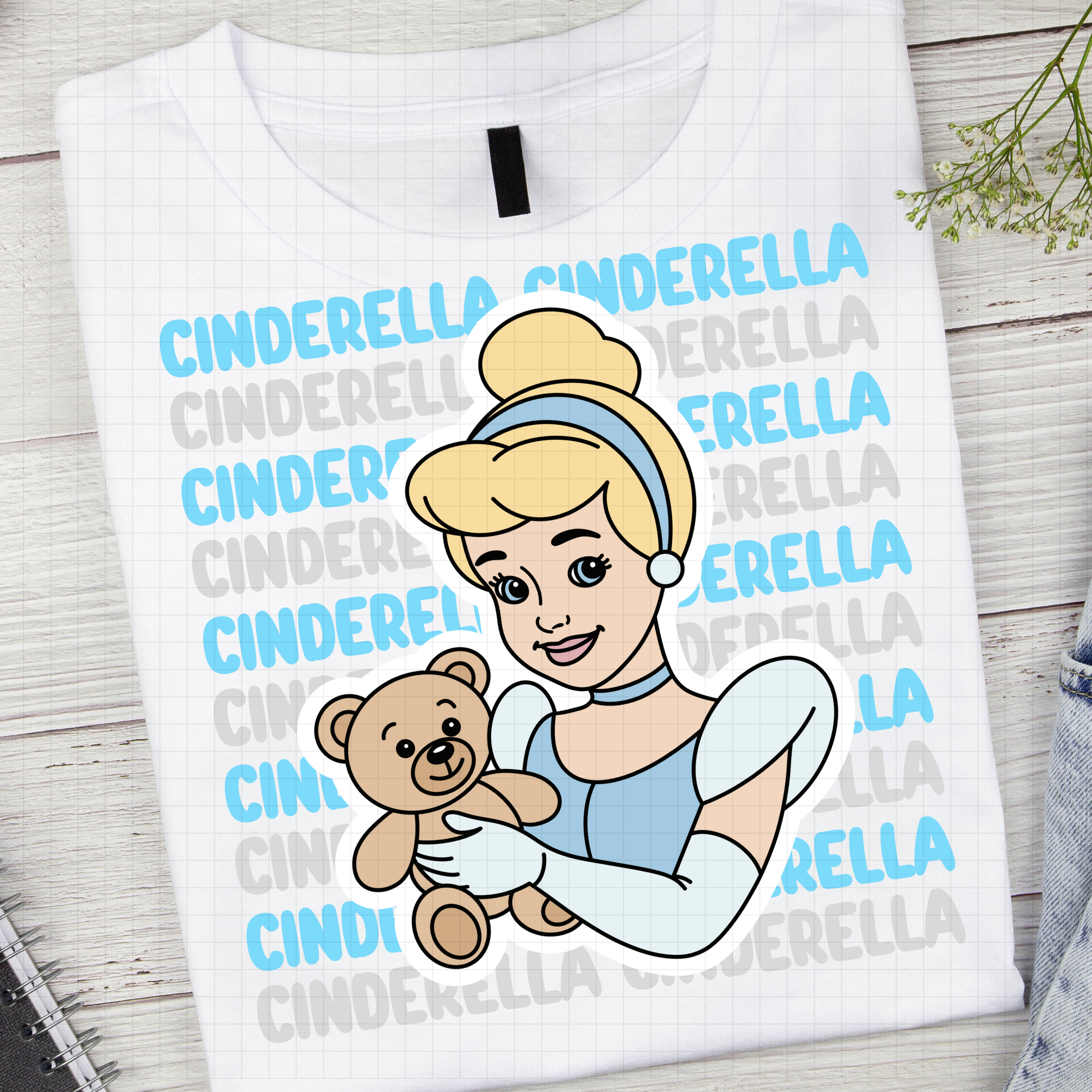 Cinderella And Teddy Bear Png