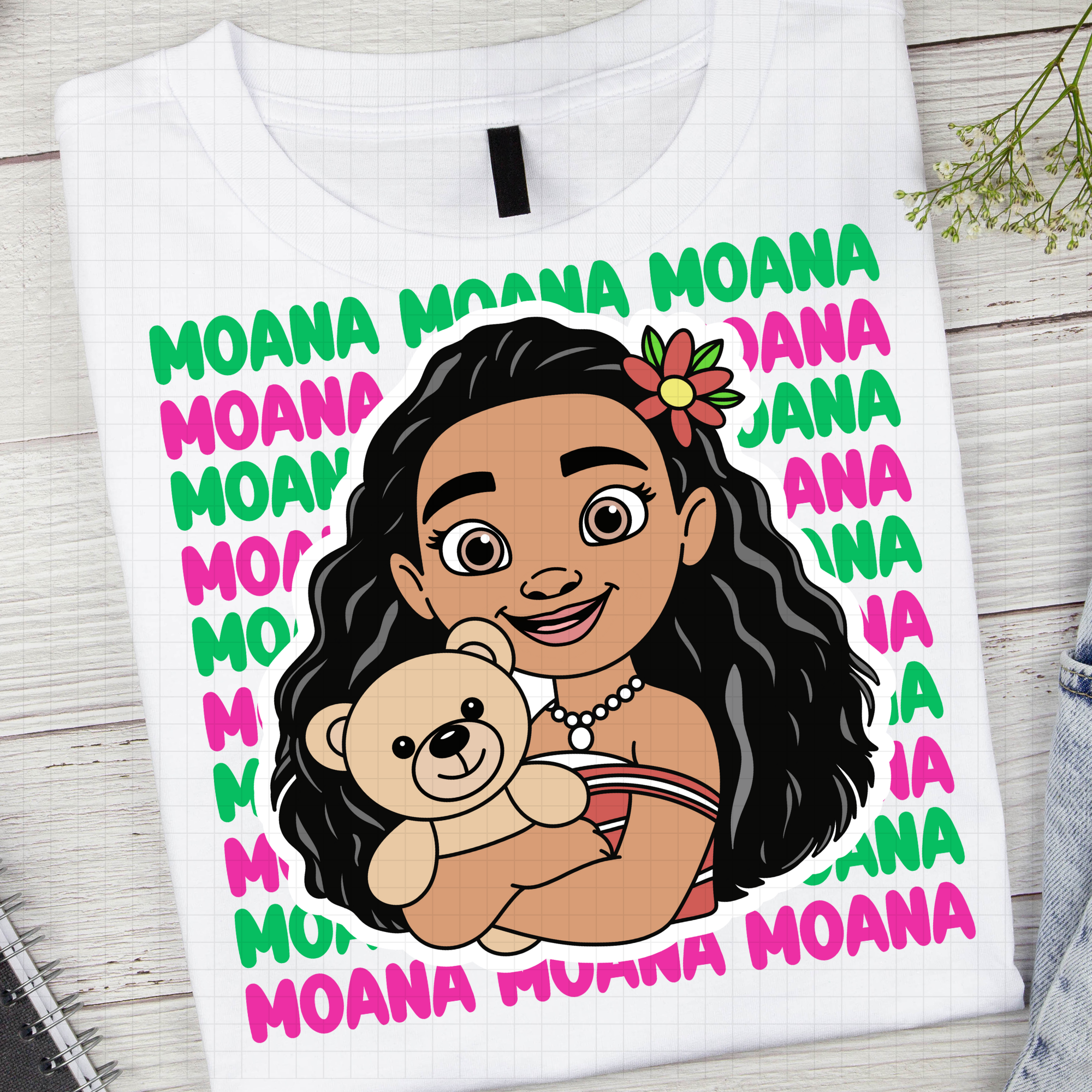 Moana And Teddy Bear Png