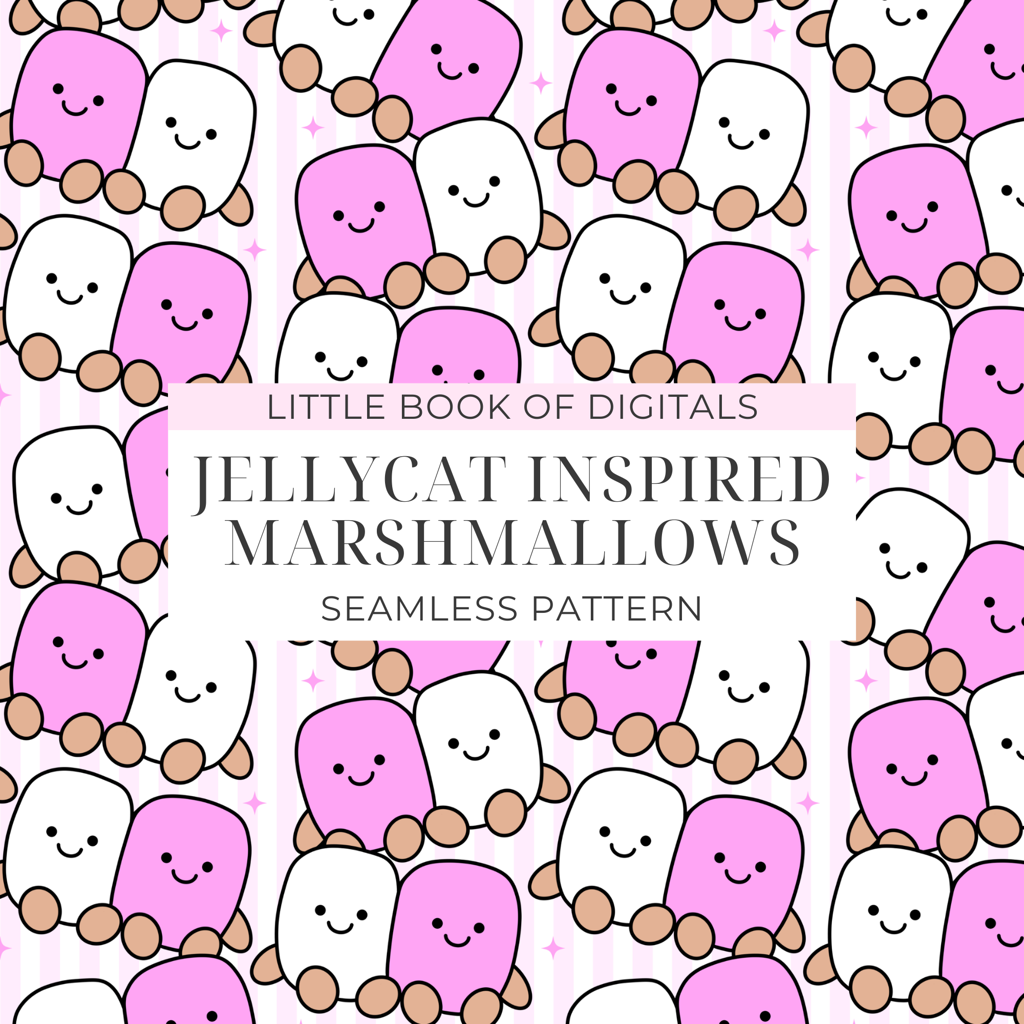 Jellycat Marshmallow Seamless Pattern
