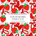 Strawberry Coquette Seamless Pattern