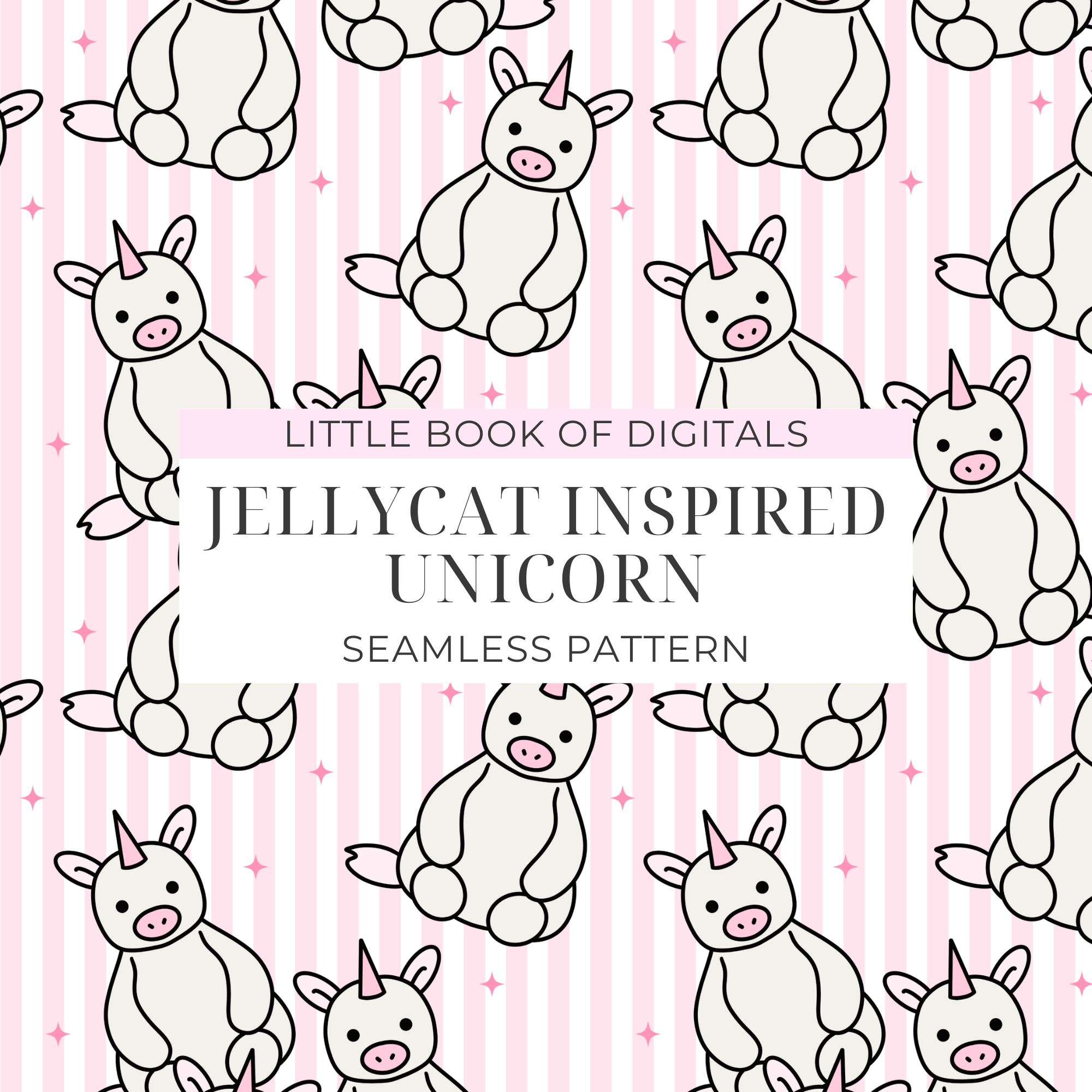 Jellycat Unicorn Seamless Pattern