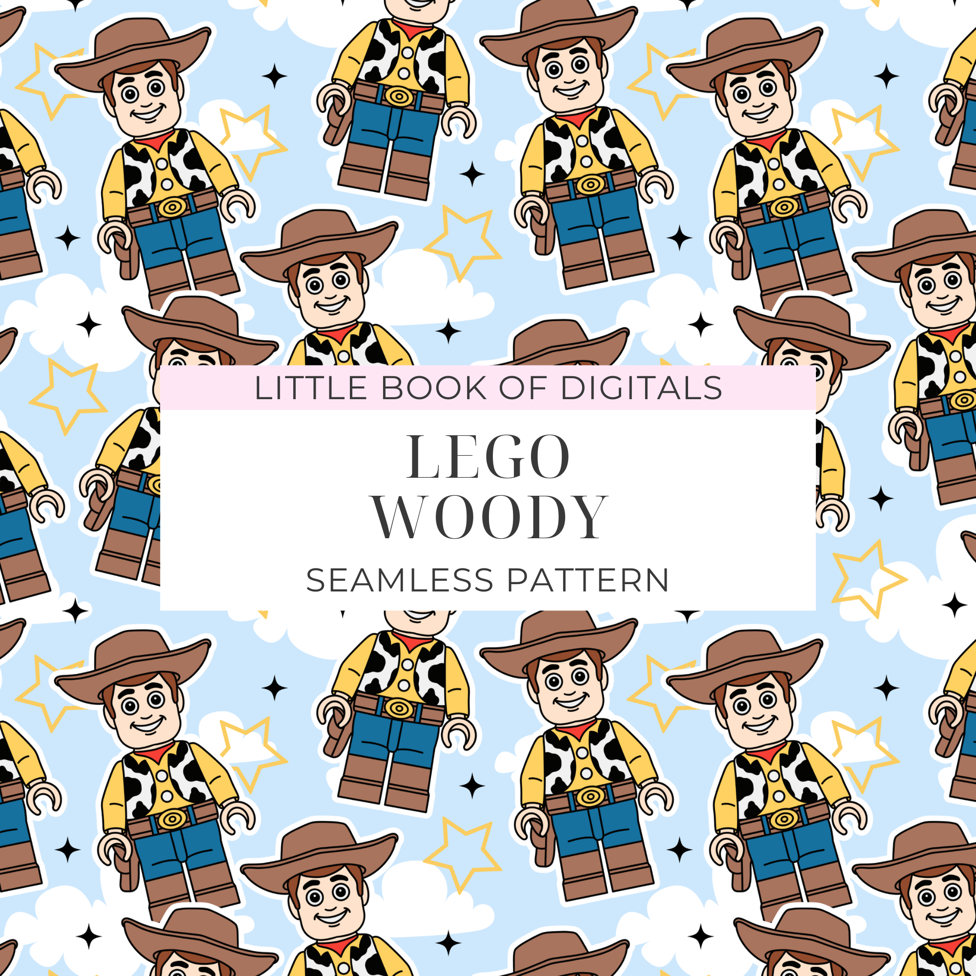 Lego Woody Seamless Pattern