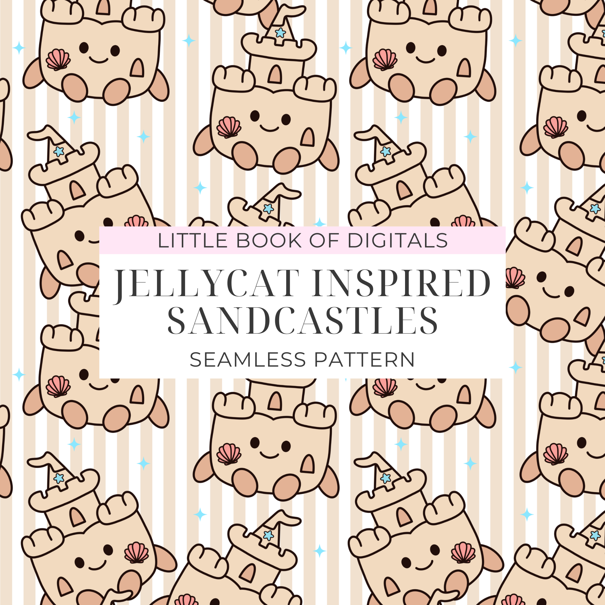 Jellycat Sandcastle Seamless Pattern