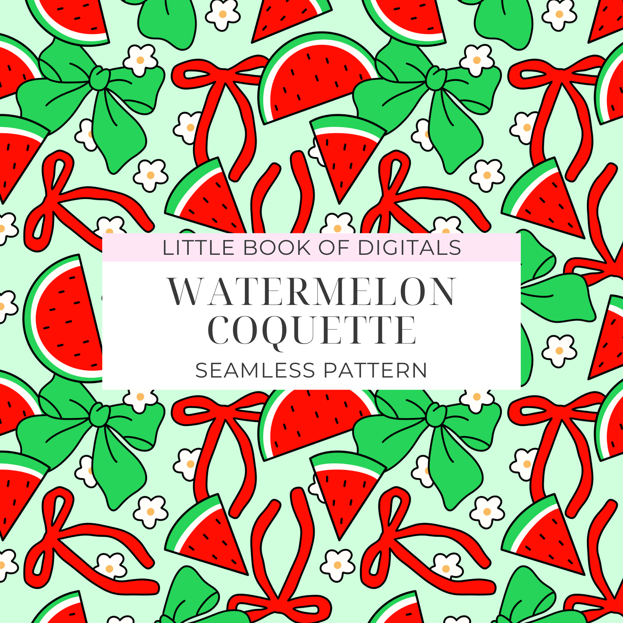 Watermelon Coquette Seamless Pattern