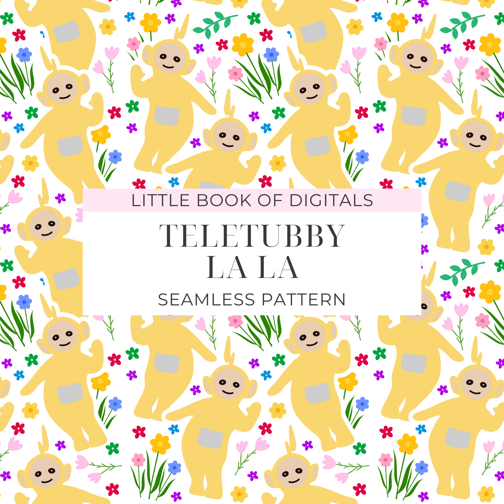 Floral Teletubbies Seamless Patterns (Available In All 4 Characters)