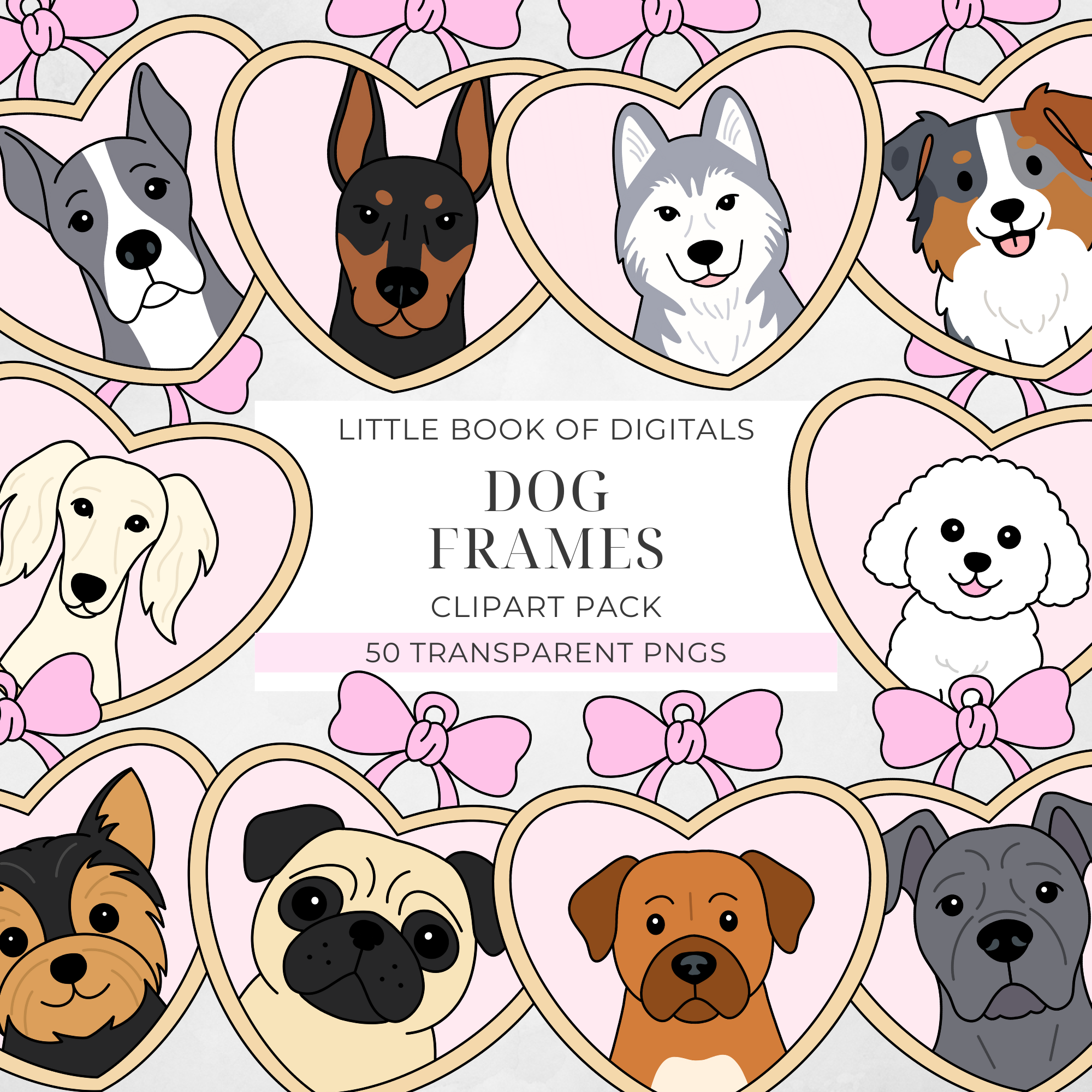 Dog Frame Clipart Drive (50 Files)