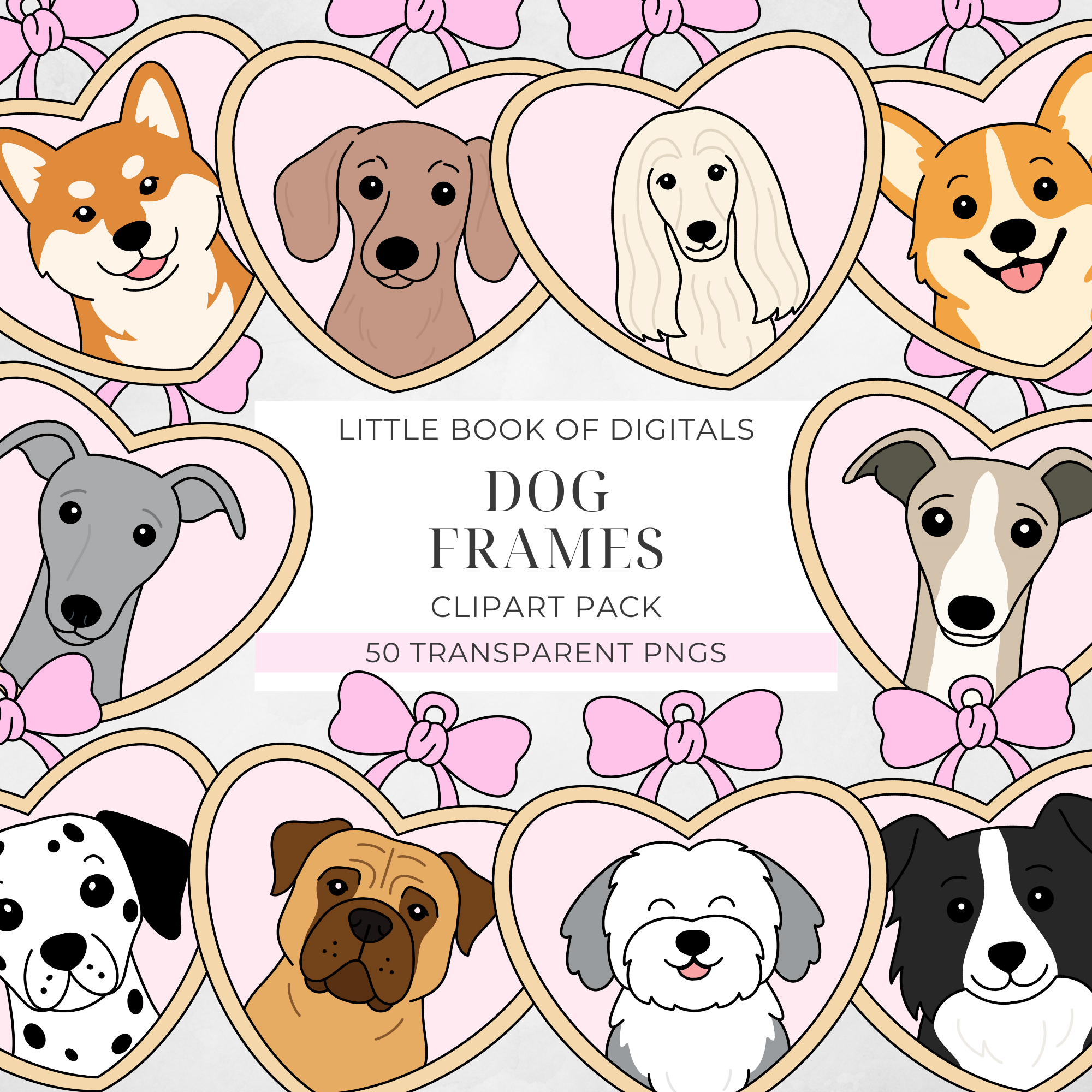 Dog Frame Clipart Drive (50 Files)