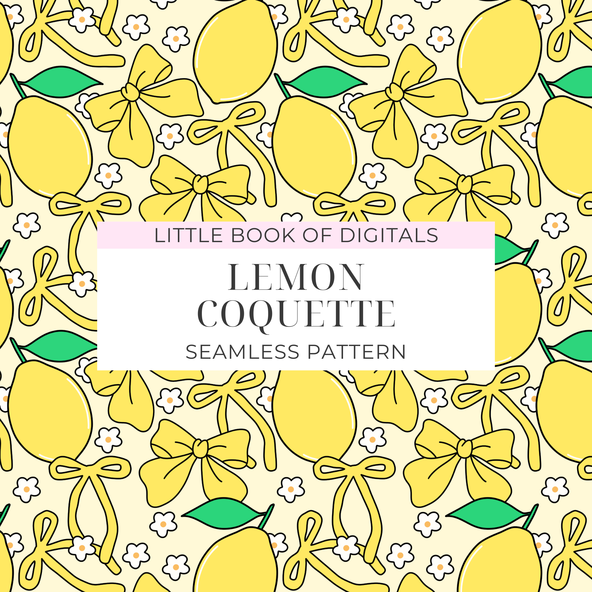 Lemon Coquette Seamless Pattern