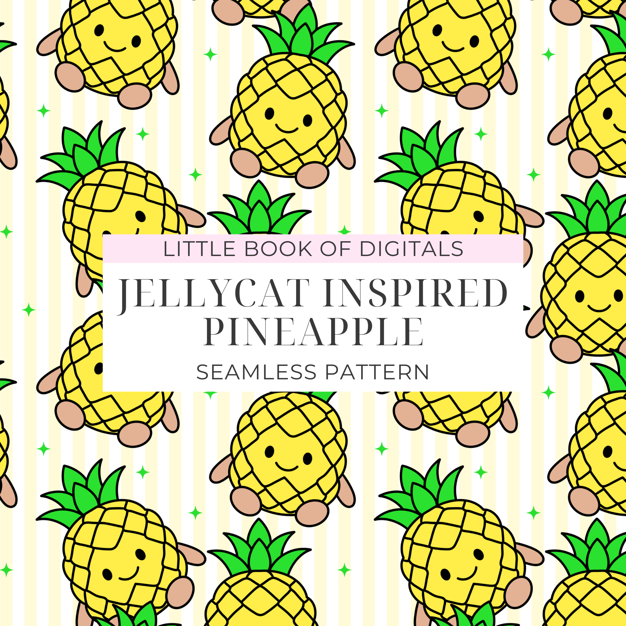 Jellycat Pineapple Seamless Pattern