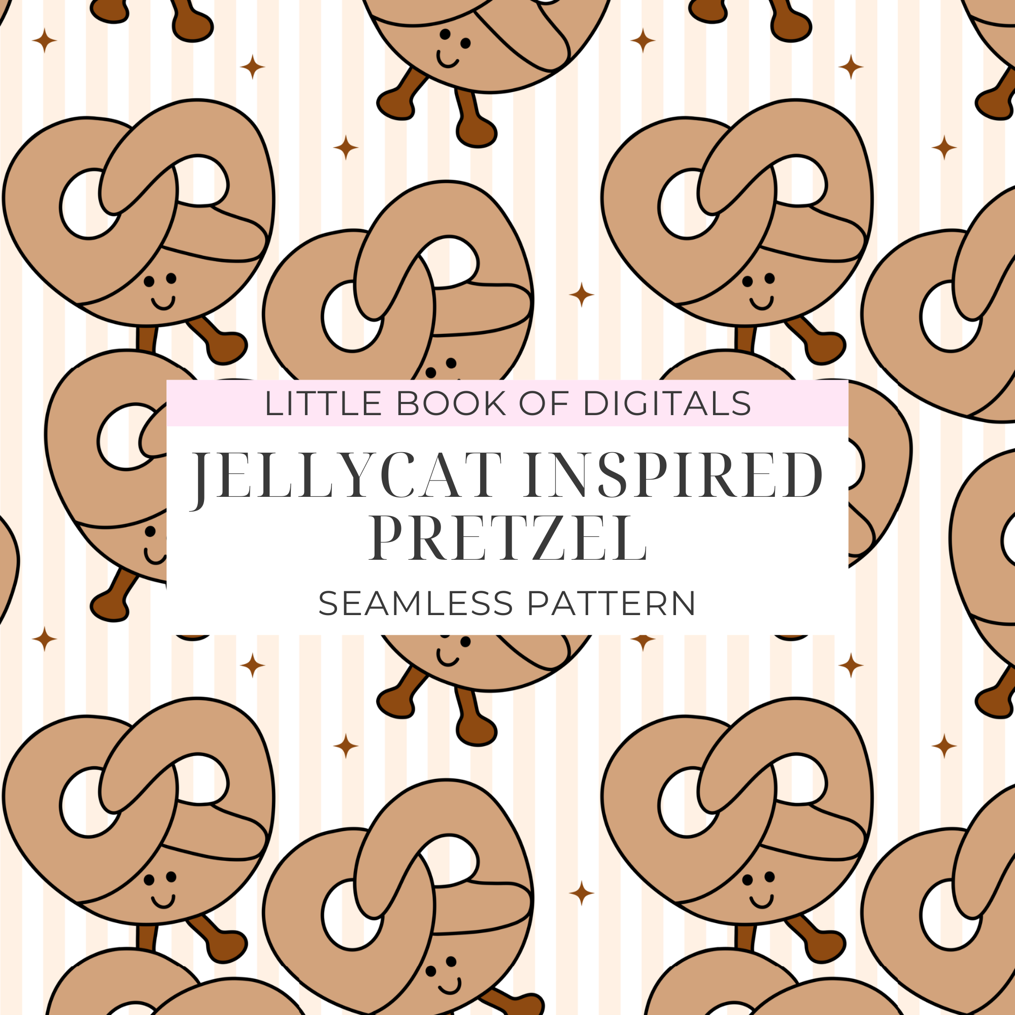 Jellycat Pretzel Seamless Pattern