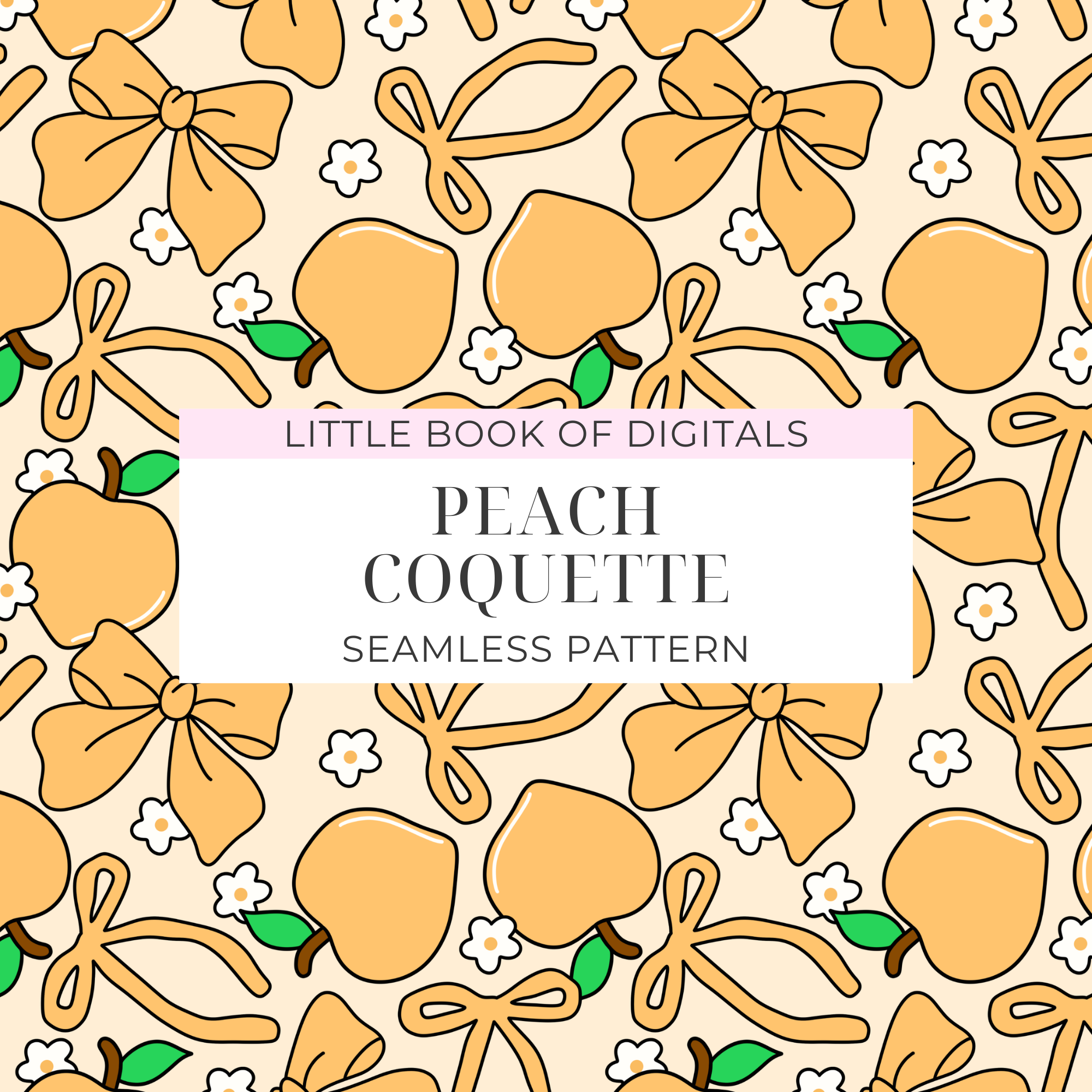 Peach Coquette Seamless Pattern