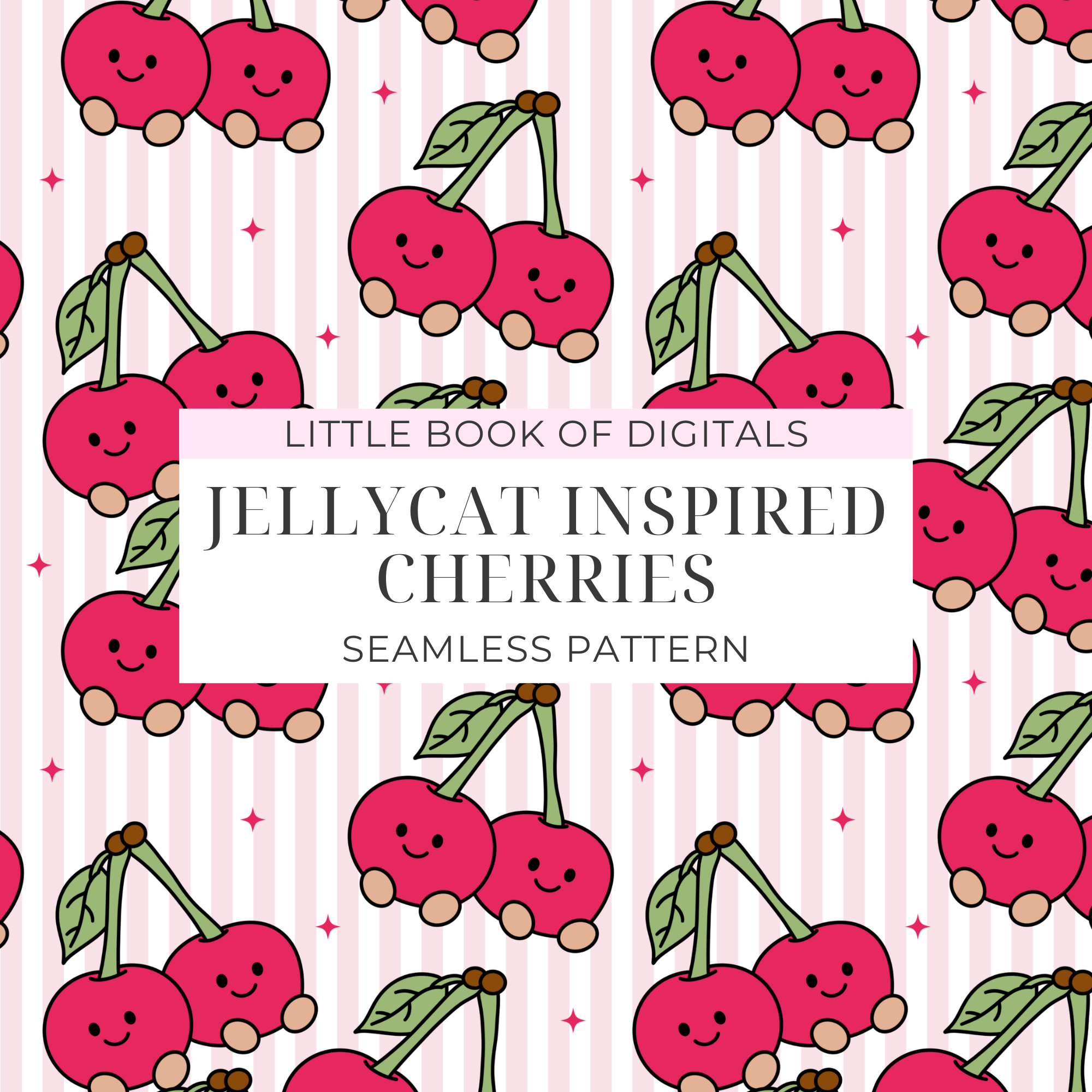 Jellycat Cherry Seamless Pattern