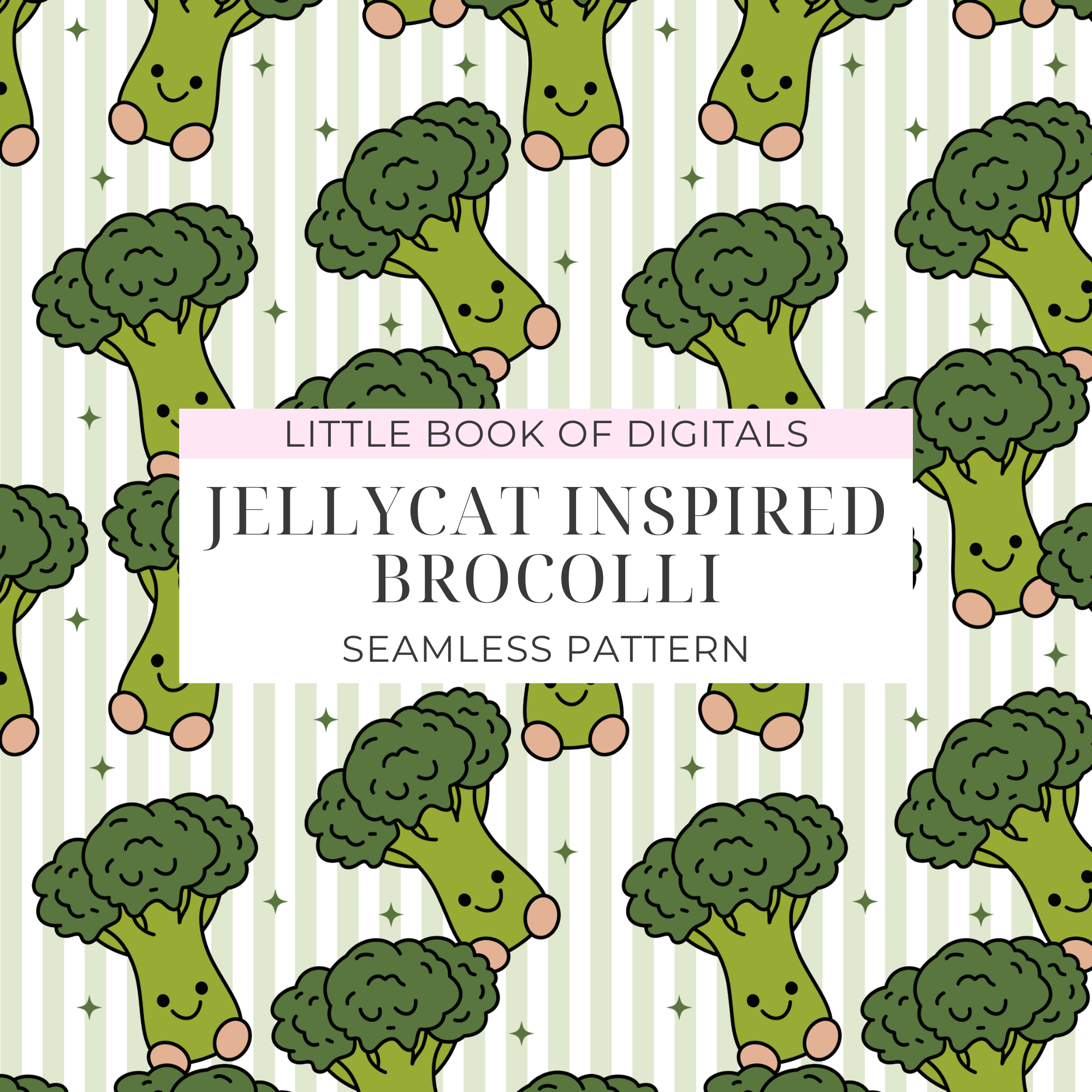 Jellycat Broccoli Seamless Pattern