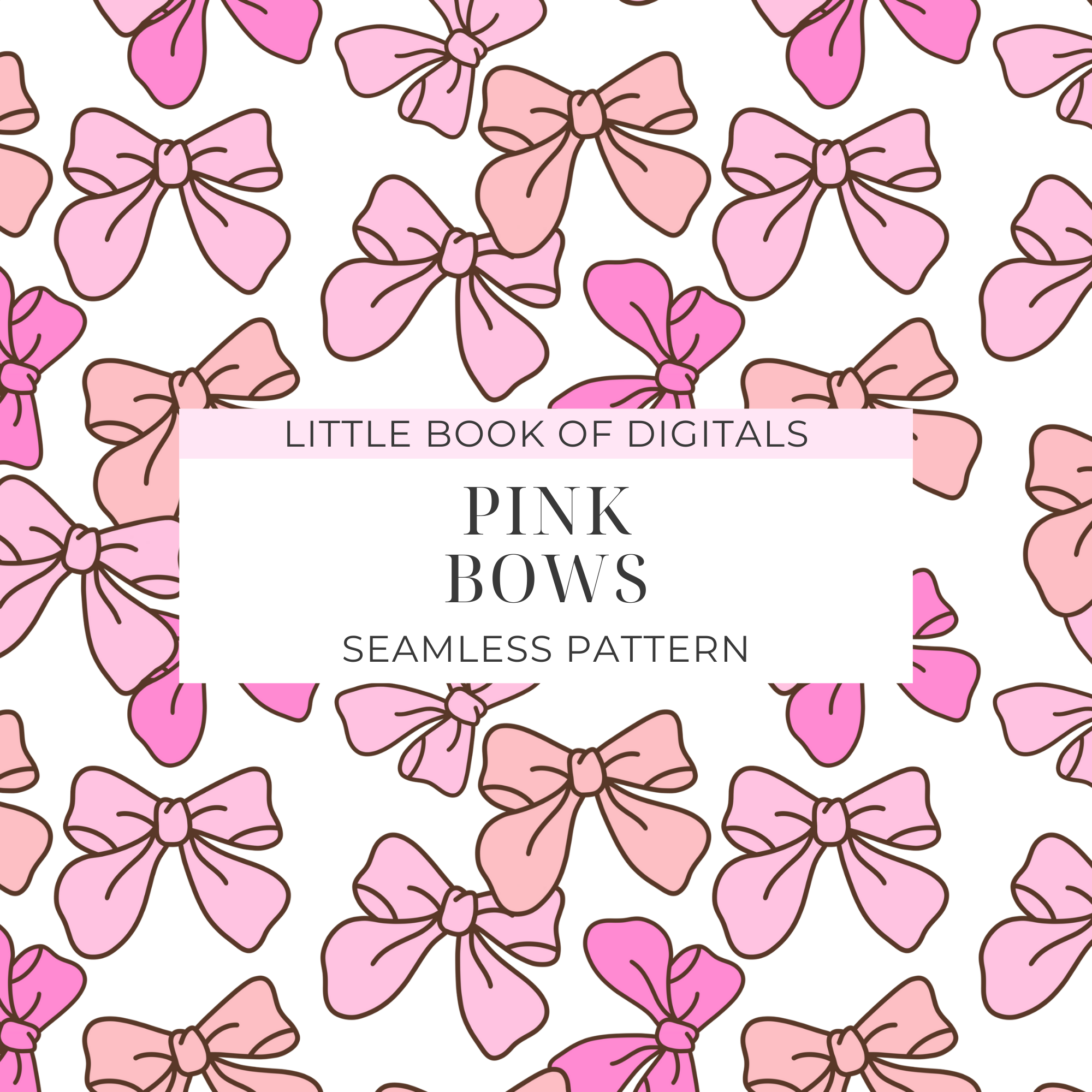 Pink Bows Seamless Pattern