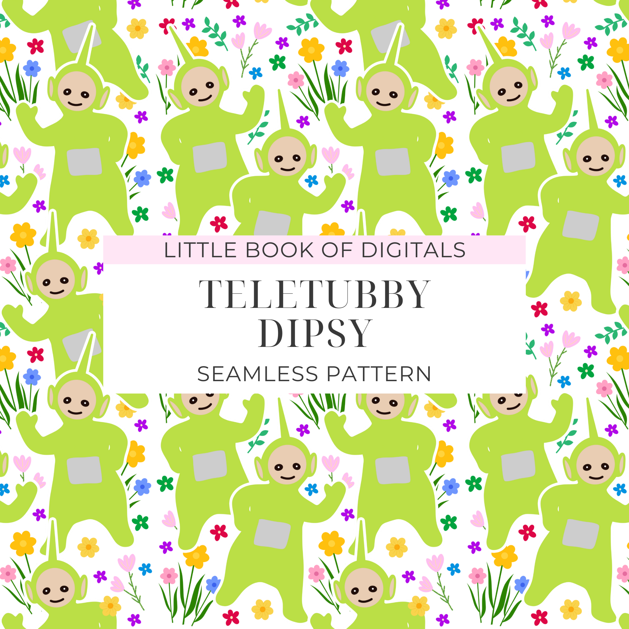Floral Teletubbies Seamless Patterns (Available In All 4 Characters)