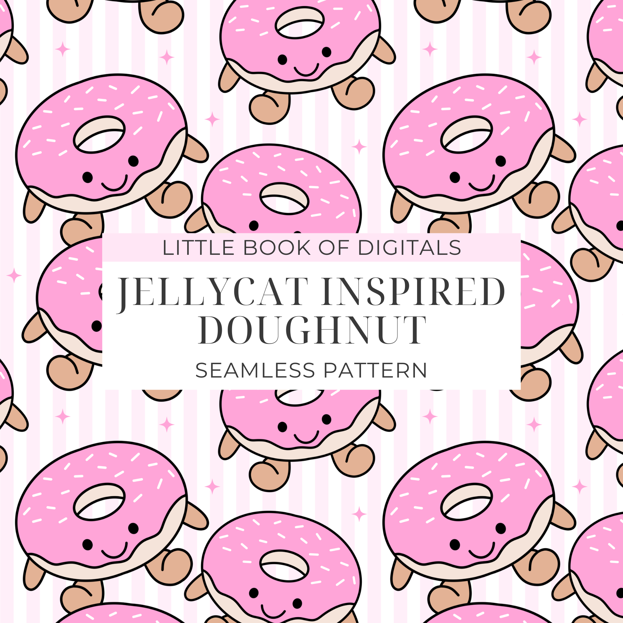 Jellycat Doughnut Seamless Pattern