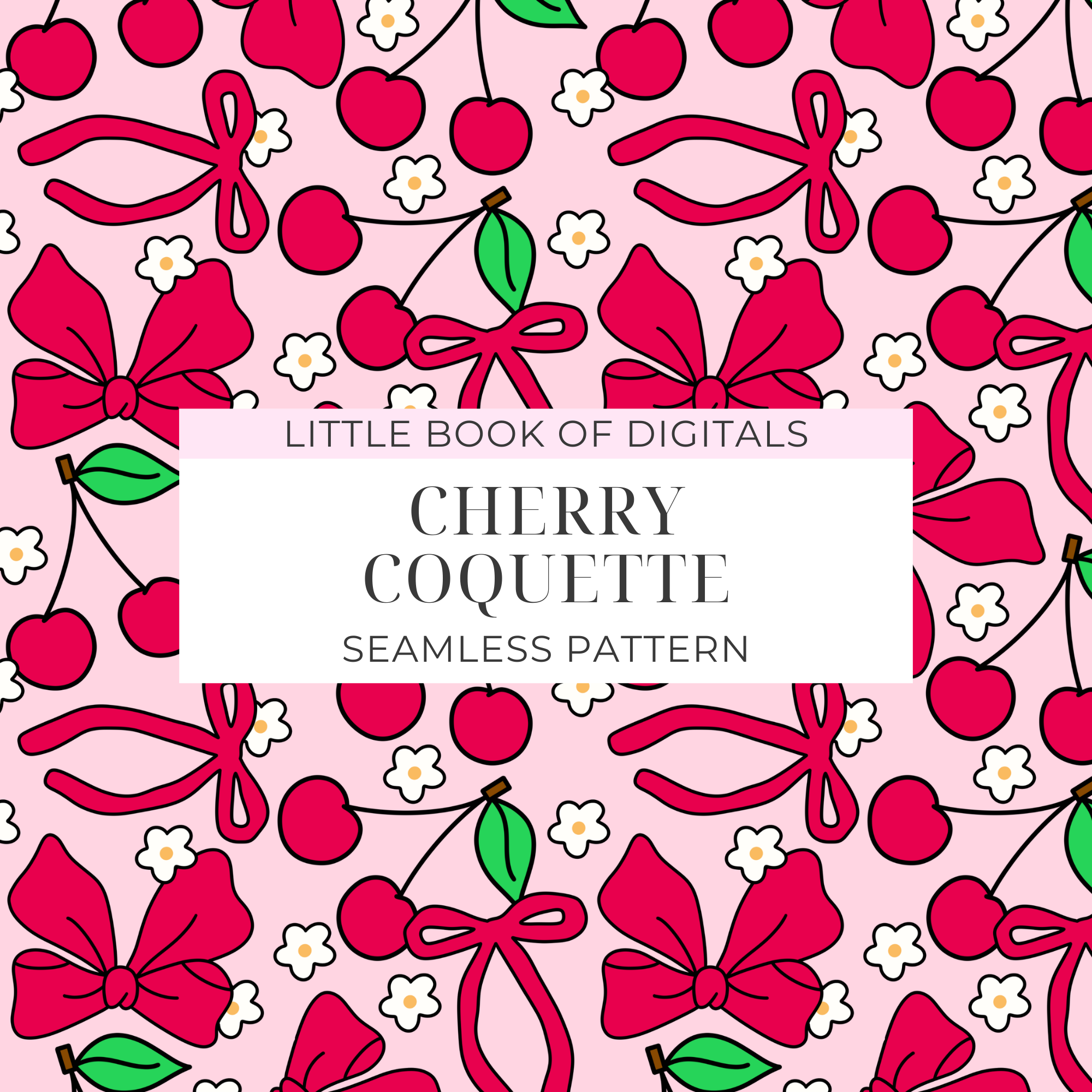 Cherry Coquette Seamless Pattern