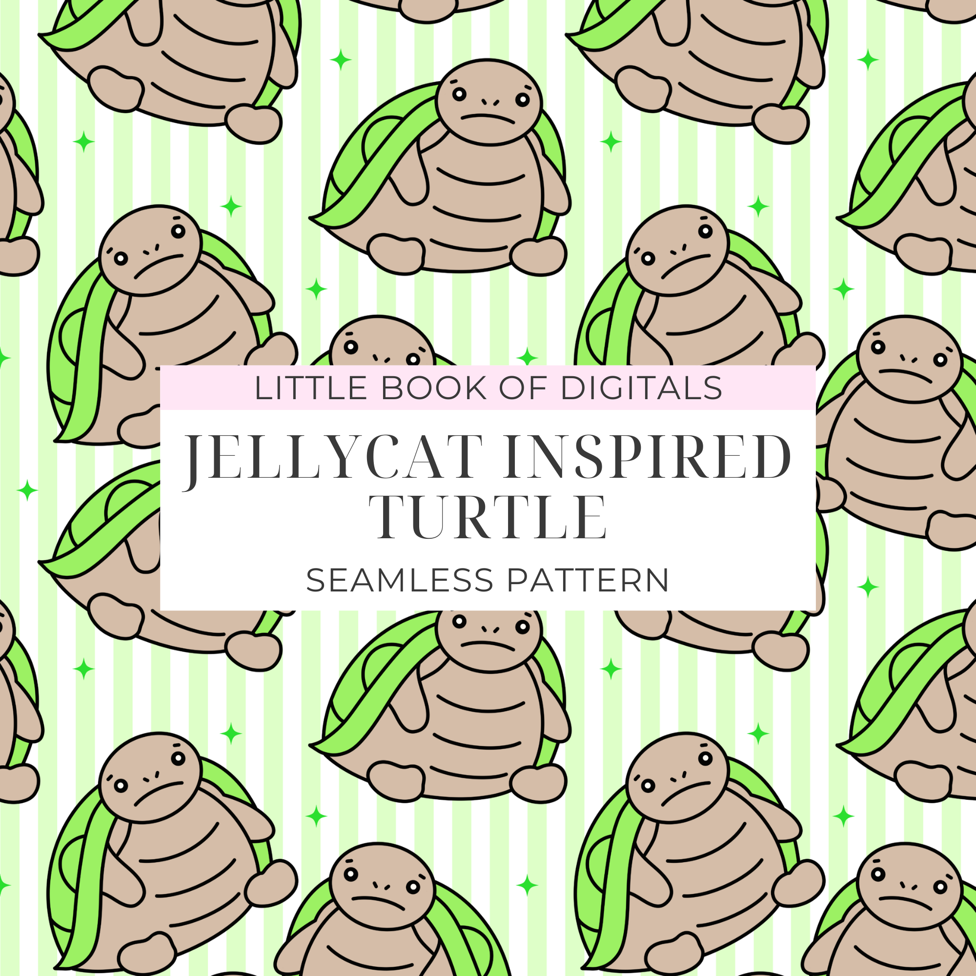 Jellycat Turtle Seamless Pattern