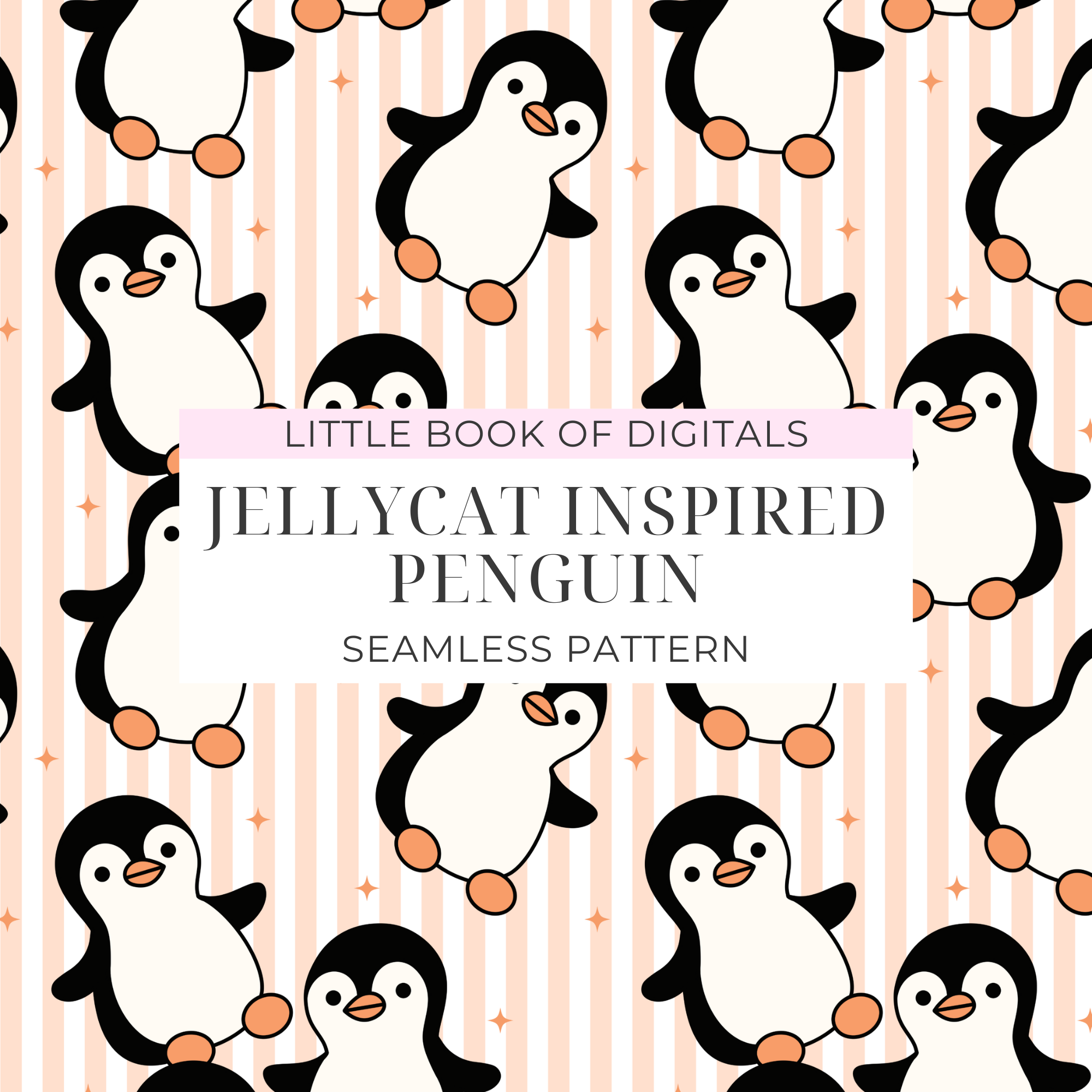 Jellycat Penguin Seamless Pattern