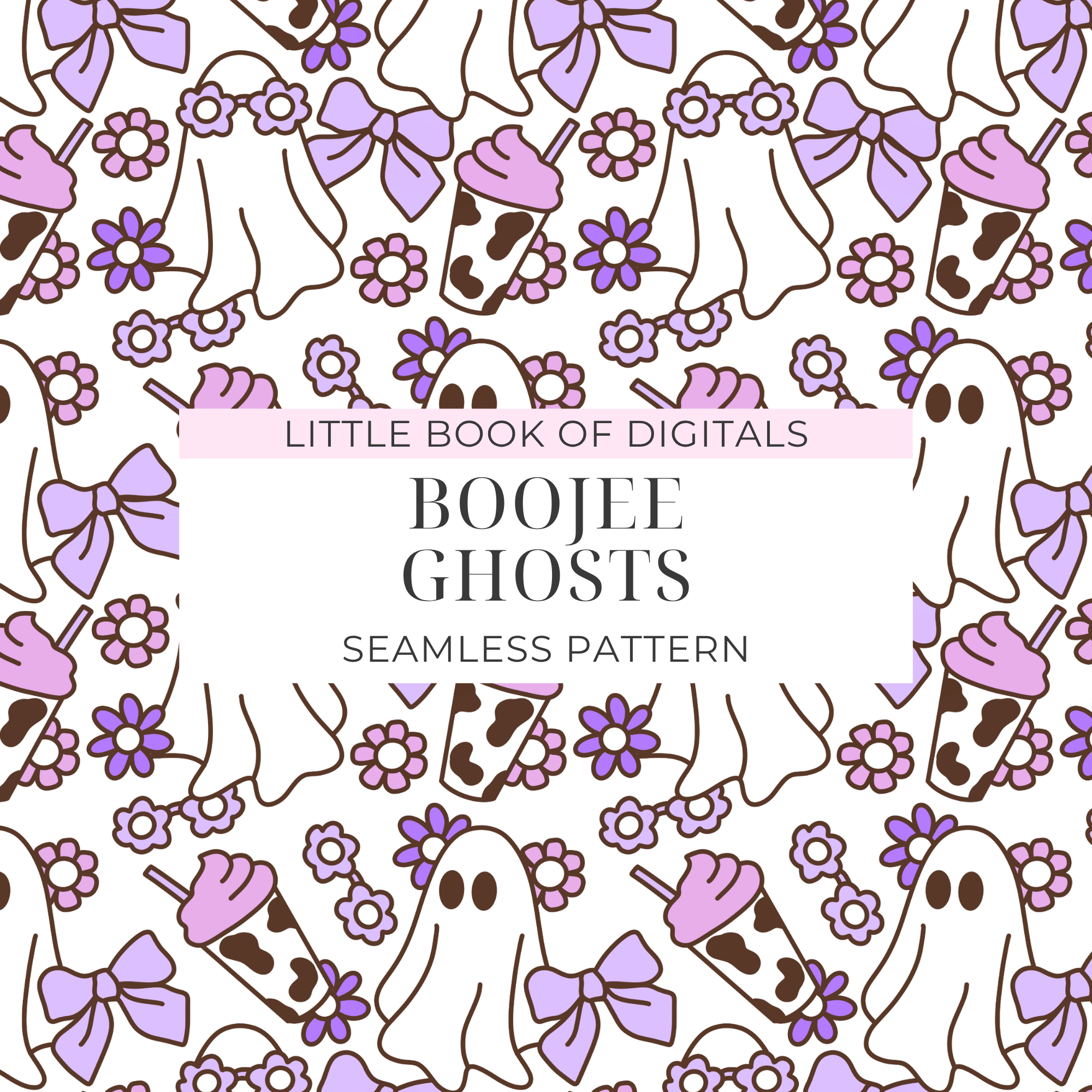 Boojee Ghosts Seamless Pattern