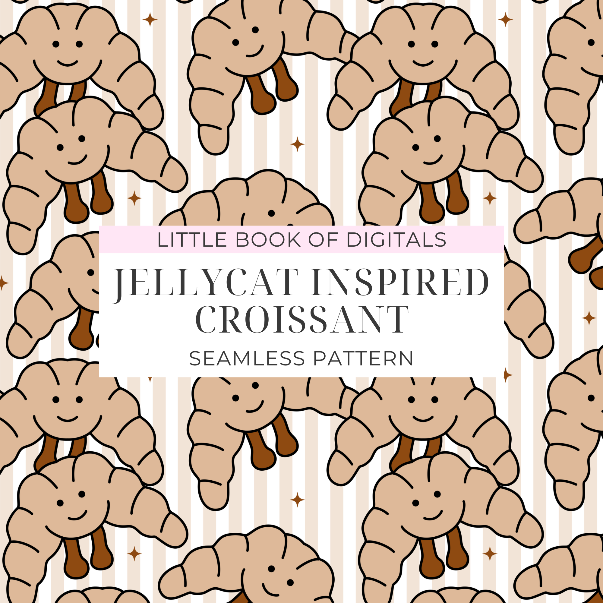 Jellycat Croissant Seamless Pattern