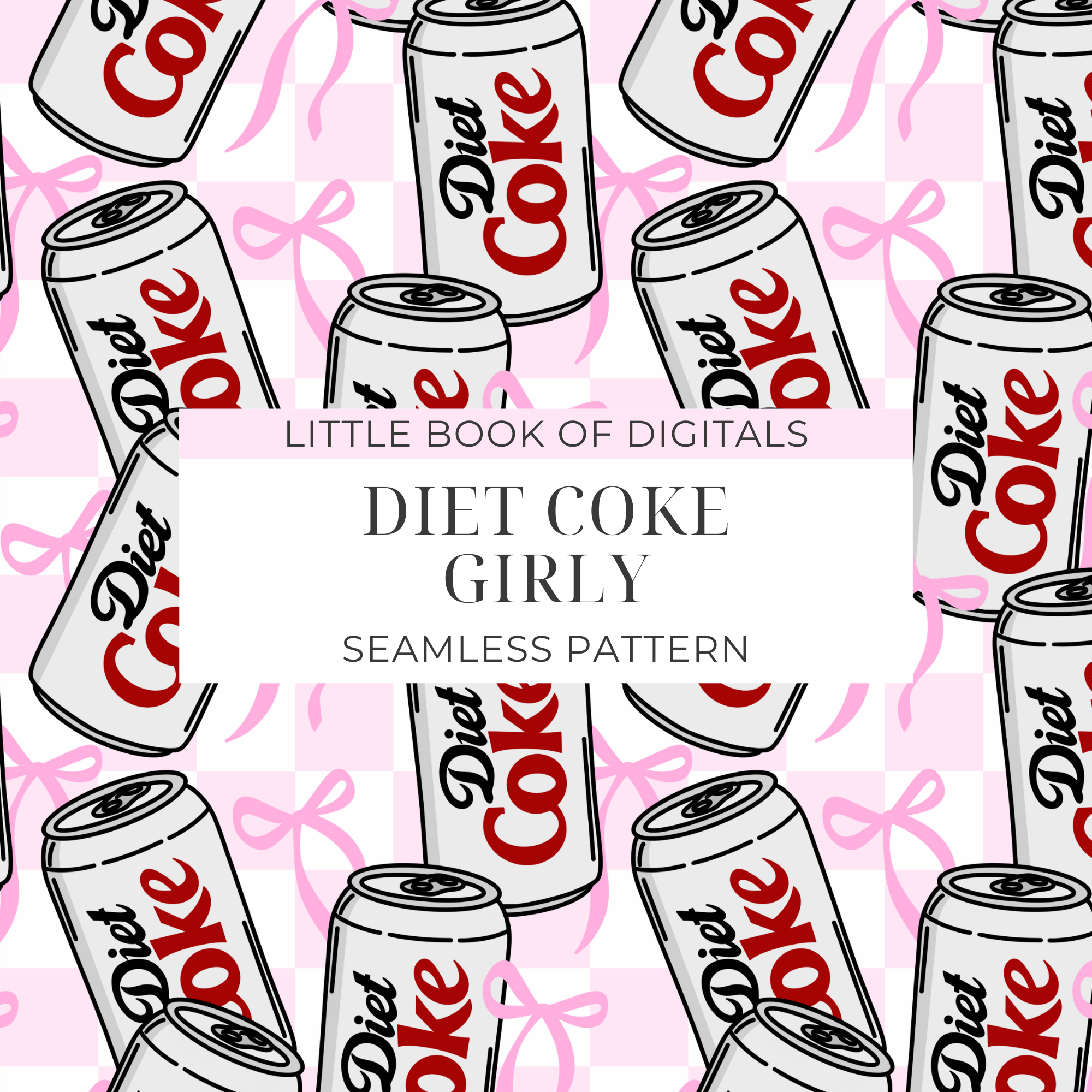 Diet Coke Girly Seamless Pattern